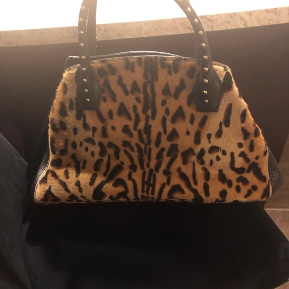 Leather animal print purse - good condition! - Picture 1 of 4
